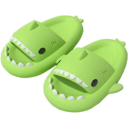

HUAZUMEI Cute Cartoon Shark Slippers Quick Drying Non-Slip Slodes Bathroom Slippers Gym Slippers Soft Sole Open Toe House Slides for Men and Women EVA Platform