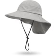 thumbnail image 2 of WTOBBY Toddler Sun Hat for Ages 1 to 3 Years, Baby Beach Hat with Wide Neck Flap Protection, UPF 50+ Infant Hat for Outdoor Play and Family Vacations,Gray L, 2 of 5