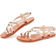 thumbnail image 2 of Ataiwee Women's Flat Slide Sandals - Fashion Casual Braided Toe Ring Cute Summer Shoes., 2 of 6