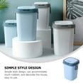 thumbnail image 3 of Slim Trash Can Recycling Bin Wicker Lid Covered Office Sky-blue, 3 of 8