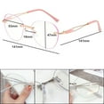 Rimless blue light blocking reading glasses 3 50 for women glitter