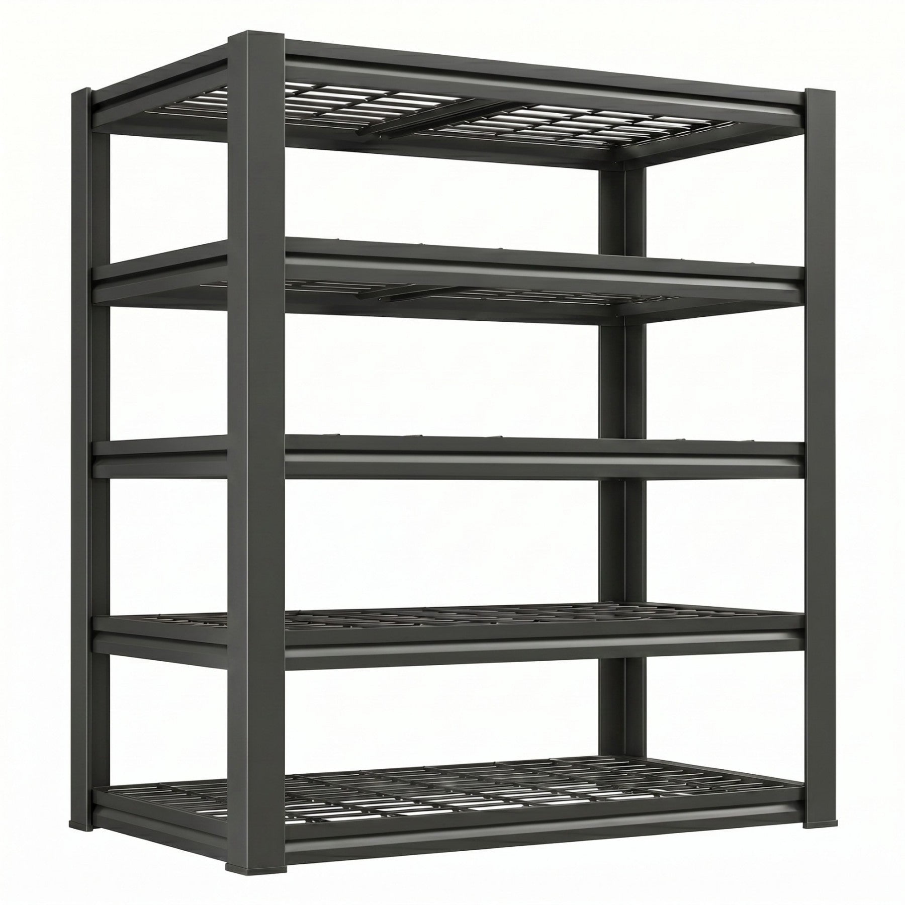 Sailvan 3000LBS Heavy Duty Garage Shelving, 5-Tier Adjustable Metal Storage Shelves, Industrial Steel Utility Rack, 48"W x 24"D x 72"H,Black