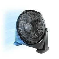 Comfort Zone 20 in. High Velocity Floor Fan, 3 Speed, Tilt
