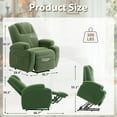 thumbnail image 7 of Lacoo Power Lift Recliner Chair with Massage Ergonomic Chair for Elderly with Infinite Position Side Pocket, Corduroy Green, 7 of 7