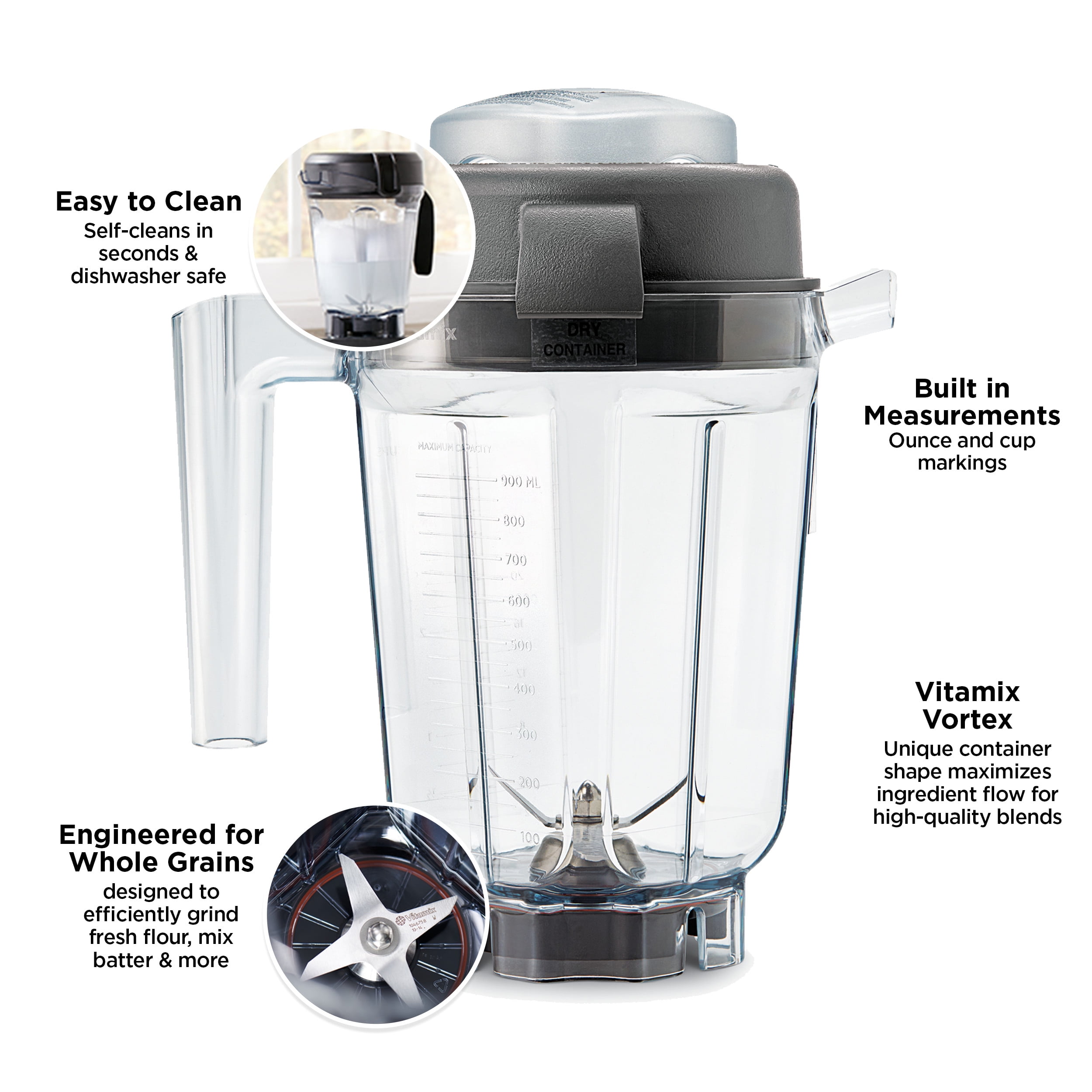Dry Grains Vitamix In The Dishwasher Vitamix 32-ounce Dry Grains Blender  Container, Clear Ireland Ubuy