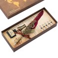 thumbnail image 1 of Trayknick 1 Set 0.5mm Vintage Replaceable Quill Pen Set Copper Convenient Use Quill Pen Ink Set for Beginners, 1 of 13