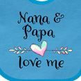 thumbnail image 4 of Inktastic Nana and Papa Love Me Heart Grandchild Boys or Girls Baby Bib, 4 of 4