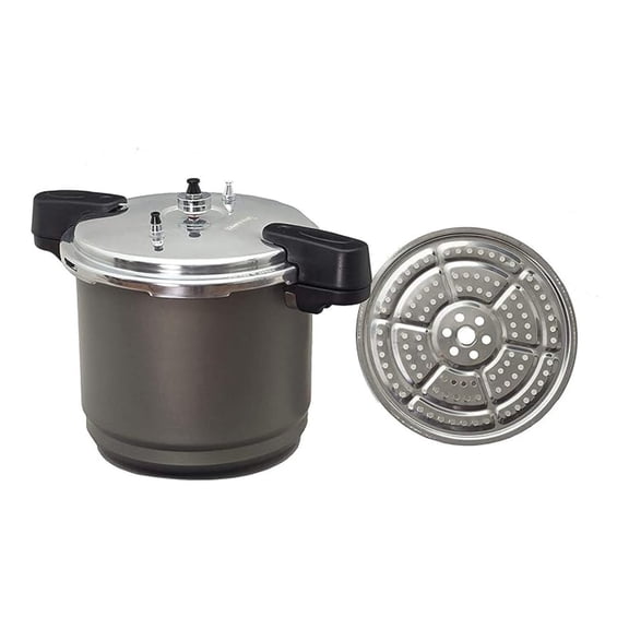 F0732-2 Pressure Canner and Cooker/Steamer, 12-Quart, Black by