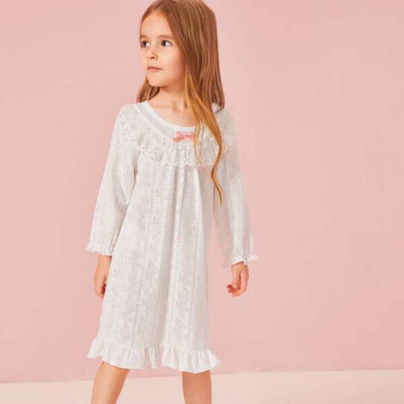 Ardorlove Cute Toddler Girls Sleepwear Kids Floral Lace Design Robes