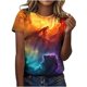 thumbnail image 3 of TaTaai Everyday Starry Print Top 100 Cotton Classic Fit Short Sleeve Round Neck Comfort Skin Friendly No Fading Casual Daily Lounge Wear Men Women T-Shirt Gift, 3 of 6