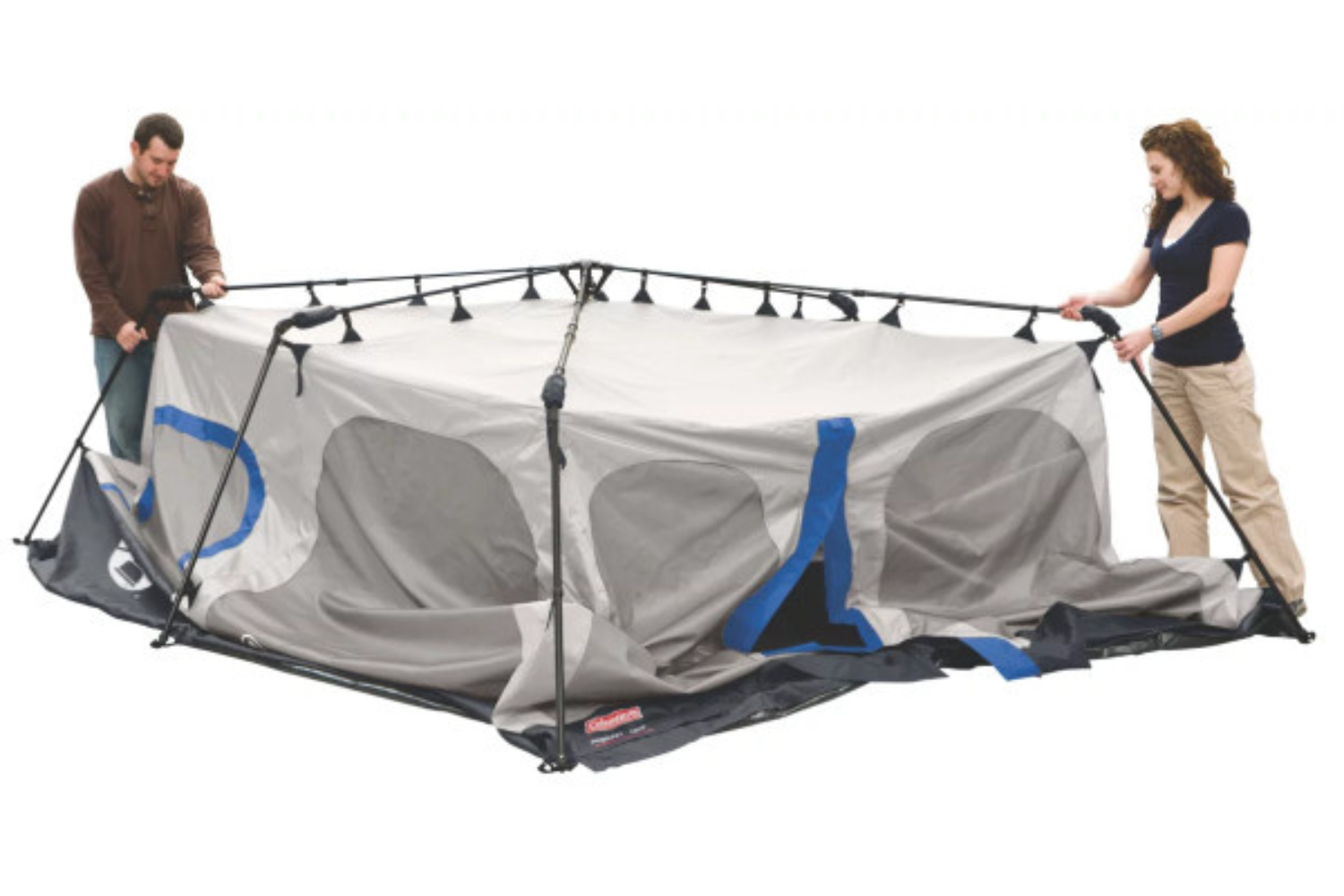 Coleman 8-Person Cabin Camping Tent with Instant Setup, Blue