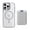 Gray, variant on For iPhone 16 Pro Luxury Wallet Case,Compatible with MagSafe,Magnetic detachable Card Holder,Shockproof Protective Clear Transparent Thin Fit Anti-Scratch Phone Case,Gray
