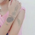 thumbnail image 5 of 12 Sheets Metallic Temporary Tattoos, 150+ Shimmer Designs Black Silver Gold Temporary Tattoo Jewellery Tattoos Flash, 5 of 5
