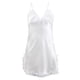 thumbnail image 1 of INSPIRAR CHIC Mujeres Satén V Cuello Floral Encaje Trim Ropa de Dormir Noche Vestido Slip Pijama Blanco-encaje M, 1 of 6