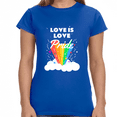 thumbnail image 2 of Love is Love Gay LGBTQ Flag Gay Lesbian Pride Month Rainbow Womens Shirts, 2 of 8