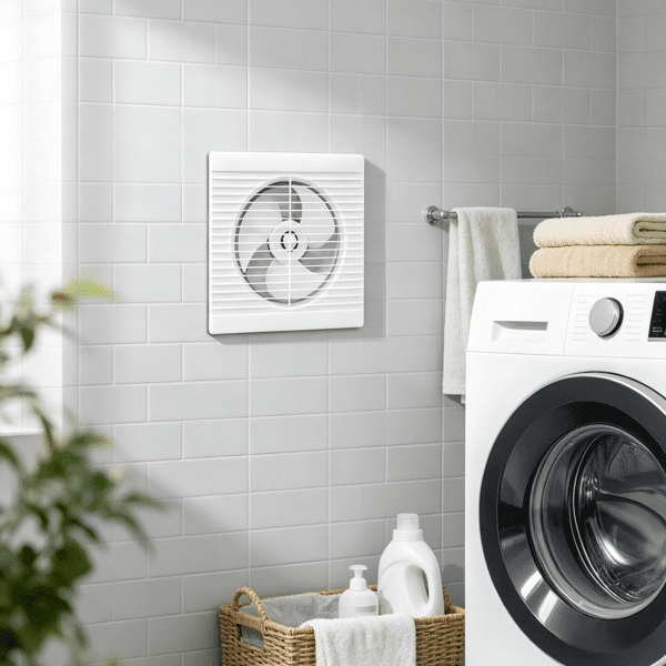 6 Inch Through-Wall Exhaust Fan, 110 CFM AC Motor, Quiet Ventilation with Easy Installation, for Bathroom, Garage & Laundry Room