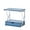 Blue, variant on Porthos Home Aspen 1-tier Corner Shelf With Drawer, Wood And Iron Blue