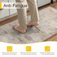 thumbnail image 5 of BERTHMEER Kitchen Rugs for Floor 2 Piece, 17.3"x30"+17.3"x47" Anti Fatigue Waterproof Beige and Gray Kitchen Mats, Non Slip Comfort Standing Mat Rug for Home, Sink, Laundry, Beige and Gray, 5 of 10