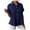 Blue, variant on GEWSEY Womens Linen Button Down Shirts Short Sleeve Oversized Boyfriend Solid Tunic Tops Casual Dressy Tunics (Blue, XL)
