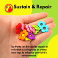 thumbnail image 7 of Bonka Bird Toys 3624 PK12 Small Plastic Flowers Foot Talon Craft Part Bird Toys, 7 of 7