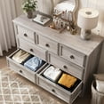 thumbnail image 6 of Gray 7 Drawer Dresser for Bedroom, Modern Wide Chest Of Drawers Wood Storage Cabinet for Living Room, 6 of 9