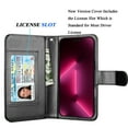 thumbnail image 3 of Tiflook Wallet Case for iPhone 16E 5G 6.1", PU Leather ID Cash Credit Card Slots Holder Carrying Pouch Folio Flip Cover [Detachable Magnetic Hard Cases] Lanyard - Black, 3 of 6