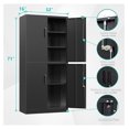 thumbnail image 2 of Metal Storage Cabinet with 3 Adjustable Shelves,Garage Storage Cabinet with Lock,Black Metal Cabinet with Locking Doors,Steel Cabinet 4 Doors,71" Lockable Storage Cabinet for Garage,Home,Office, 2 of 5