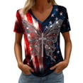 thumbnail image 2 of Women's Short Sleeve Tops Summer 2026 Trendy Going Out Tee Crewneck Basic Blouse, 2 of 4