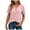 Pink, variant on vigerkar Women's Short Sleeve V Neck Tops Casual Button Down Summer T Shirts Basic Ladies Tees (Navy, XL)