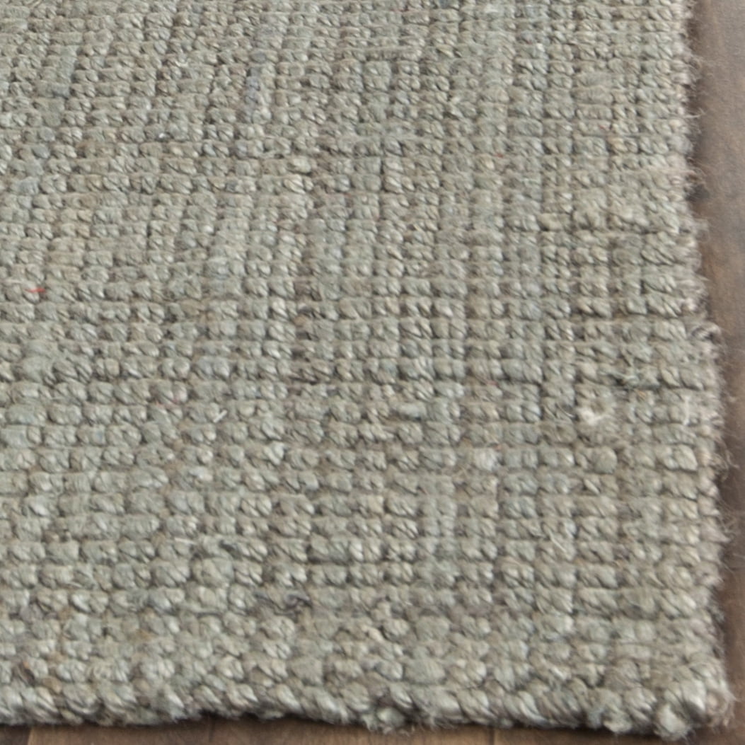 SAFAVIEH Accent Rug 3x5 - Natural Fiber Collection - Scandinavian Design, Green & Grey, Jute, Hand Woven Pattern, Ideal for Entryway, Kitchen, Living Room, Office, Bathroom, Bedside (NF730B)