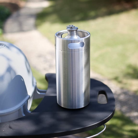 128OZ Stainless Steel  Keg Portable Beer Growler with Exhaust Valve Designed Cap to  Beverage Fresh