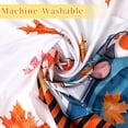 thumbnail image 6 of Fall Thanksgiving Shower Curtain, Autumn Gnome Pumpkins Water-Repellent Bath Curtains Shower Curtain Autumn Maple Leaves Bathroom Curtains Set with Hooks, 72 X 72 Inches, 6 of 6