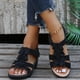 thumbnail image 5 of Zapatillas de verano para mujer, zapatos informales para mujer, cuñas informales romanas, sandalias de flores Wmkox8yii nm8506, 5 of 9
