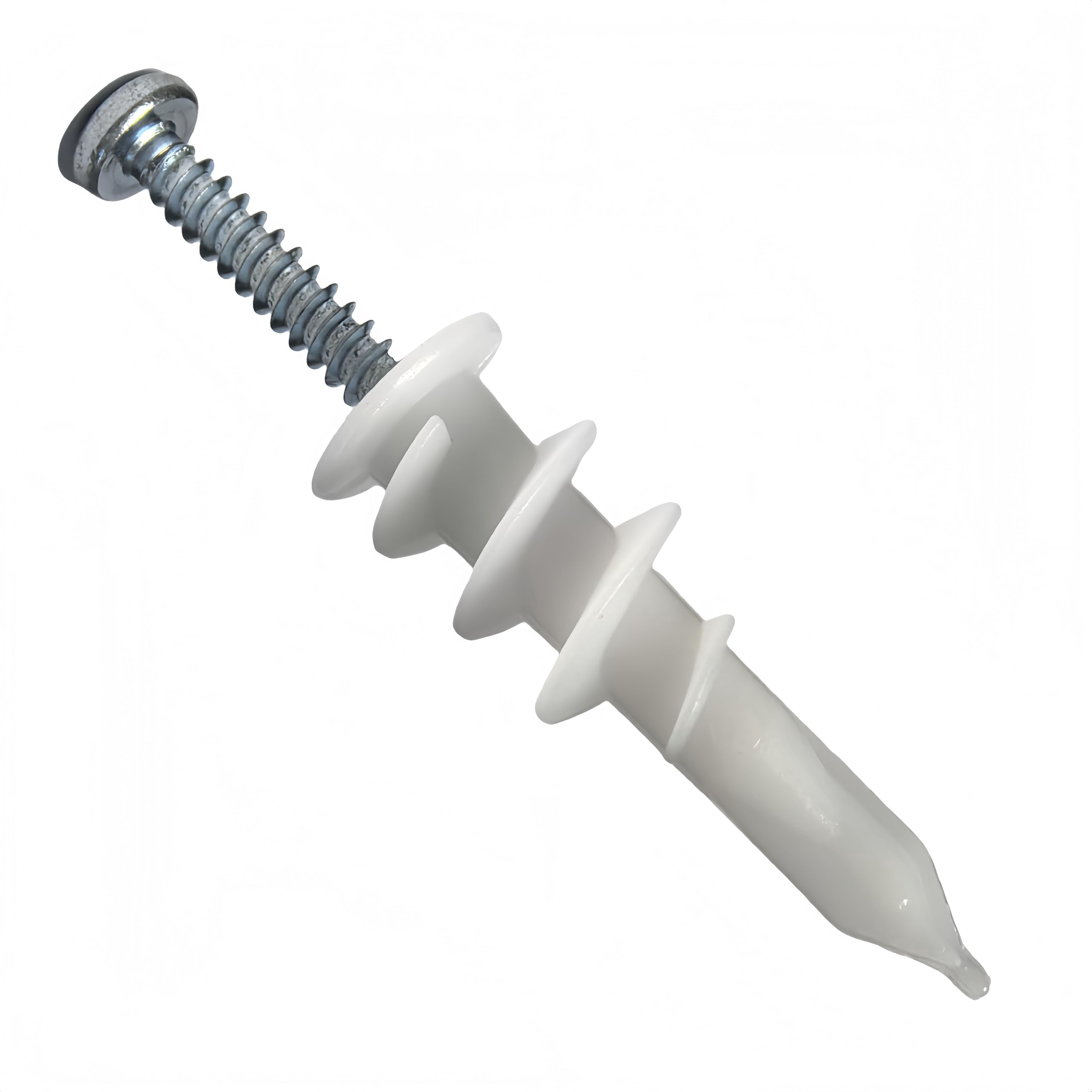 #8 Self-Drilling Drywall Anchors with Zinc-Plated Screws-10 Pack