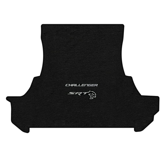 Lloyd Mats LogoMat Custom-Fit Carpet Trunk Mat for 2015-2023 Dodge Challenger RWD, Charcoal
