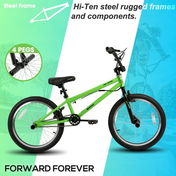 Hiland 20 BMX Freestyle Bike for Boys - Green - Walmart Business