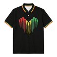 thumbnail image 4 of Mens Golf Polo Shirts with Button Front Print Short Sleeve Classic Casual Tee, 4 of 4