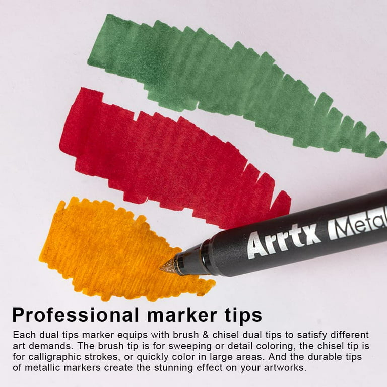 Arrtx Christmas Alcohol Markers Set, 10 Vibrant Art Markers with