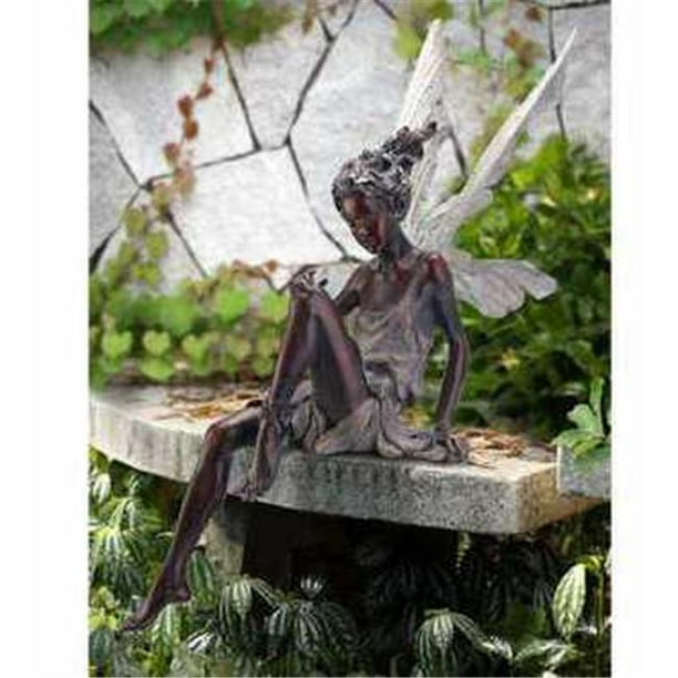 Napco Imports 19937 Sitting Fairy Com Napco Imports 19937 Sitting Fairy, Bronze Garden Fairy Statues