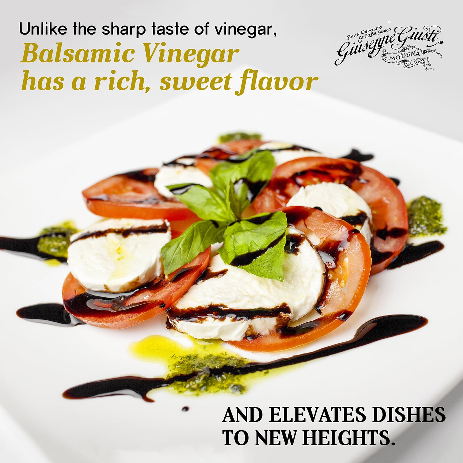Giuseppe Giusti Balsamic Vinegar of Modena with Pourer, 3 Gold Medals - 4 pack