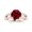 Rose Gold, variant on Designer Twisting Eternity Channel Set Four Prong Diamond Engagement Ring with a 0.75 Carat Ruby Heirloom Quality Center Platinum Size: 5