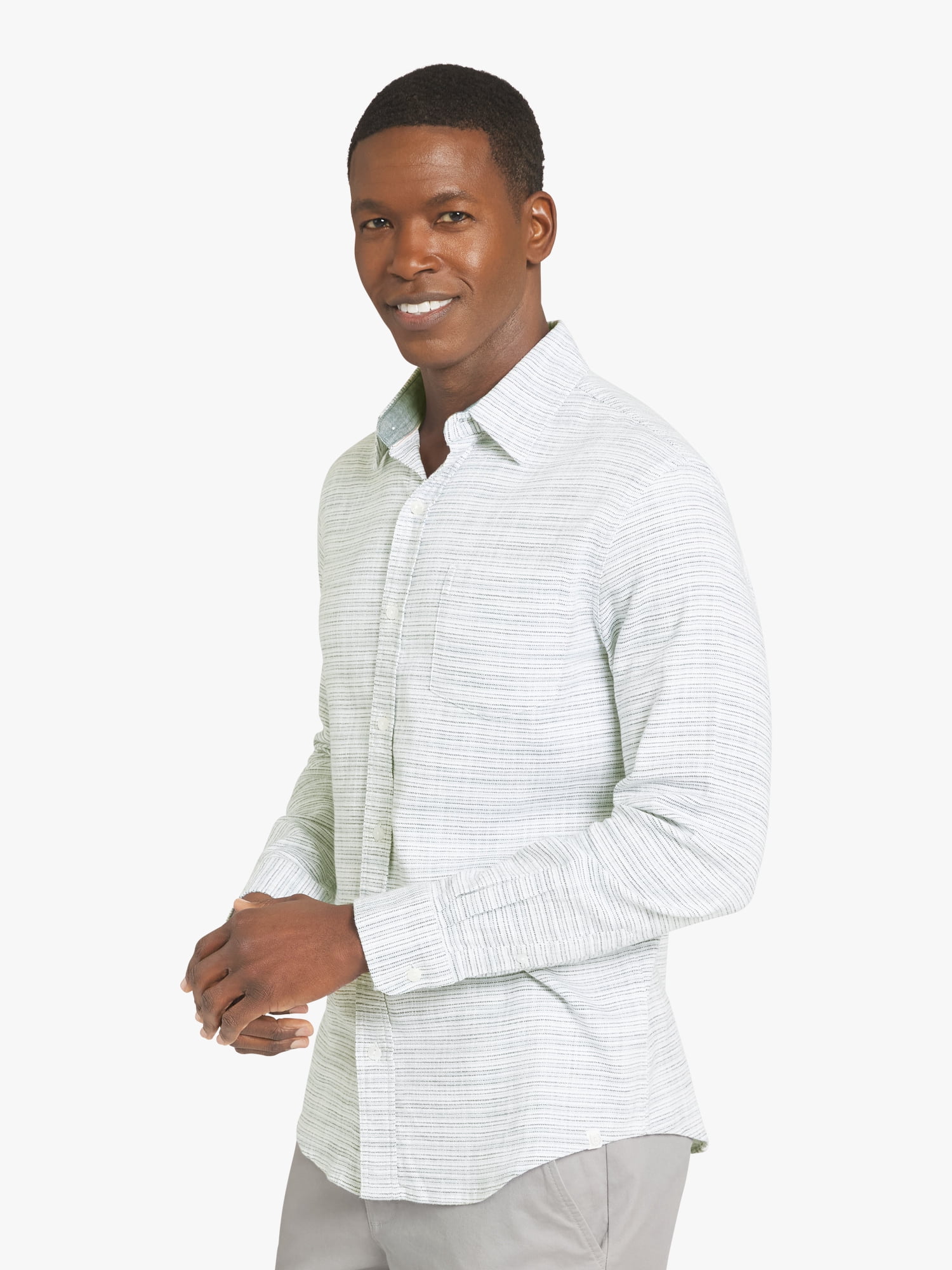 Chaps Men's & Big Men's Long Sleeve Texured Woven Shirt, Sizes S-3XL