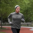 thumbnail image 4 of Camisas deportivas activas de secado rápido para hombre, sudadera para correr de manga larga con cremallera de un cuarto, sudadera para exteriores (gris claro), 4 of 5