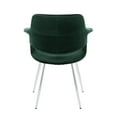 thumbnail image 5 of LumiSource Chrome Metal, Green Velvet Vintage Flair Chair - Set of 2, 5 of 8