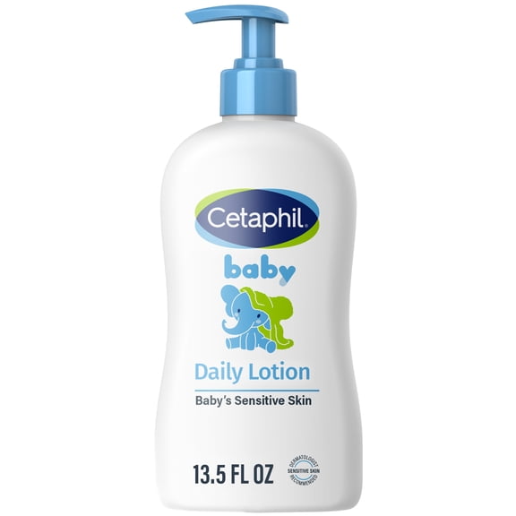 Cetaphil Baby Daily Lotion with Organic Calendula, Sweet Almond & Sunflower Oil For Sensitive Skin , 13.5 fl oz
