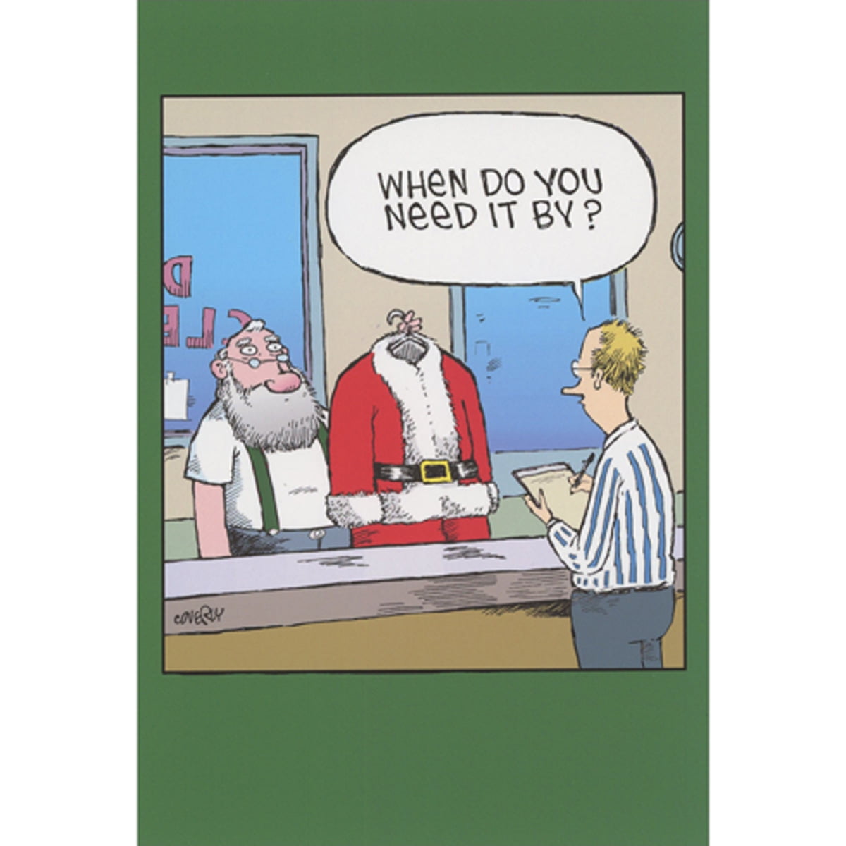 NobleWorks Lustige Weihnachtskarte – 12,7 X 17,8 Cm, Mit Umschlag, Humorvoll, "No Salt"