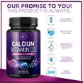 thumbnail image 4 of Calcium 1200 mg per Serving with Vitamin D3 - Bone Health Support Supplement, Calcium Supplements for Women & Men - Bone Strength, Teeth, Immune Support, Calcium Carbonate, USA Bottled - 120 Tablets, 4 of 9