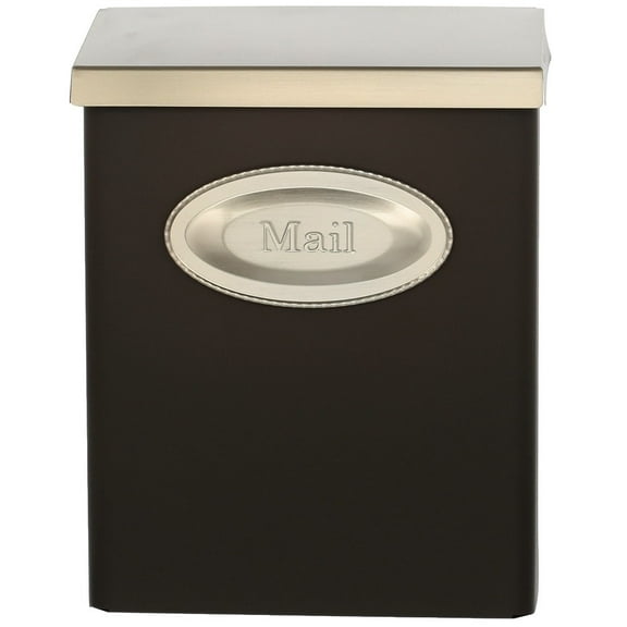Gibraltar Designer Modern Steel Residential Locking Wall Mount Mailbox, Bronze