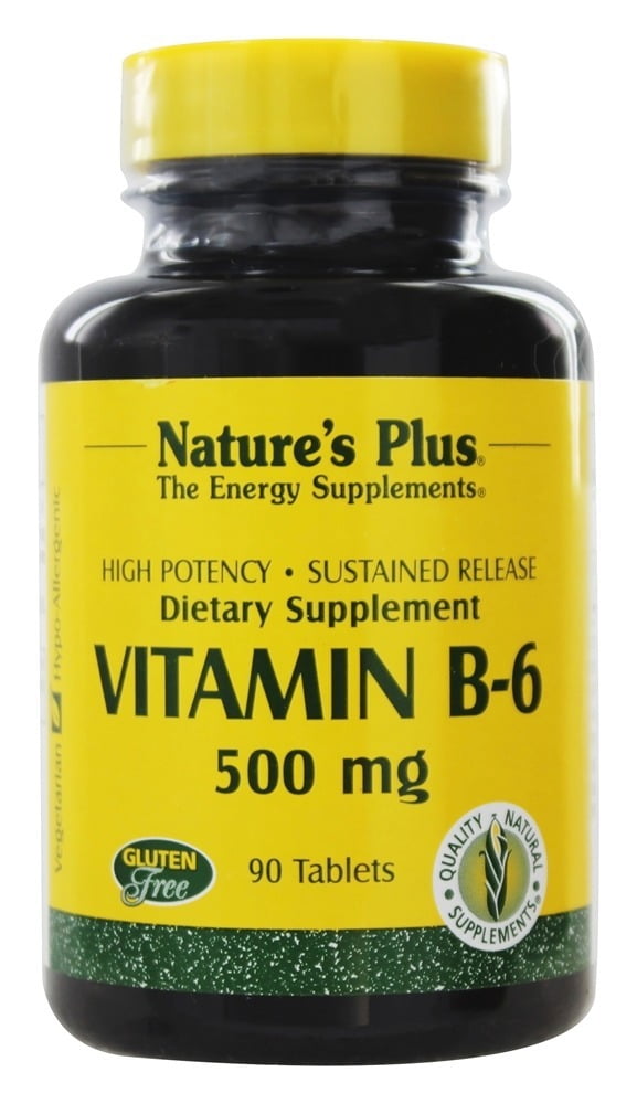 Natures Plus Vitamin B6 Sustained Release 500 mg. 90 Tablets