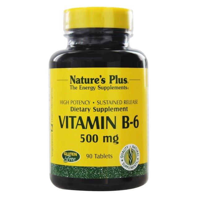 Natures Plus Vitamin B6 Sustained Release 500 mg. 90 Tablets